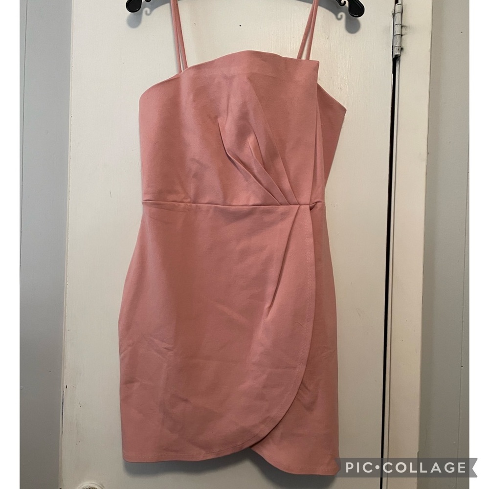 Drinks On Me Mauve Pink Sleeveless Pleated Bodycon Dress